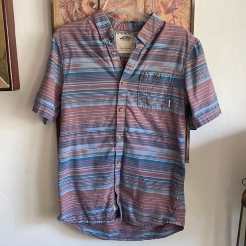 VANS SHORT SLEEVE BUTTON DOWN SHIRT MENS SHIRT SHORT SLEEVE SHIRT M